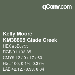 Color code: Kelly Moore - KM38805 Glade Creek | qconv.com