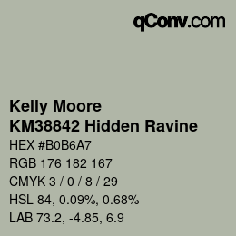 Code couleur: Kelly Moore - KM38842 Hidden Ravine | qconv.com