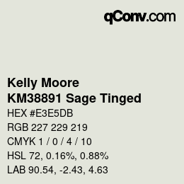 Farbcode: Kelly Moore - KM38891 Sage Tinged | qconv.com