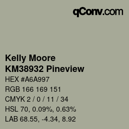 Color code: Kelly Moore - KM38932 Pineview | qconv.com