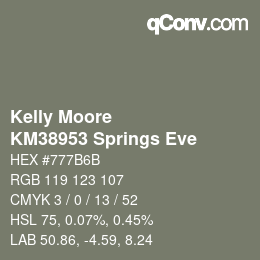 Color code: Kelly Moore - KM38953 Springs Eve | qconv.com