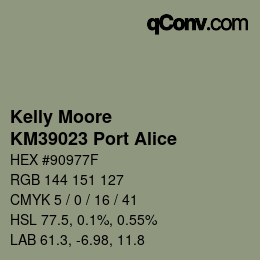 Color code: Kelly Moore - KM39023 Port Alice | qconv.com