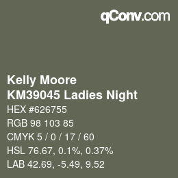 Color code: Kelly Moore - KM39045 Ladies Night | qconv.com