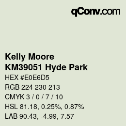 Color code: Kelly Moore - KM39051 Hyde Park | qconv.com