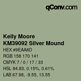 Color code: Kelly Moore - KM39092 Silver Mound | qconv.com