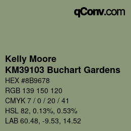 Color code: Kelly Moore - KM39103 Buchart Gardens | qconv.com