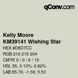Code couleur: Kelly Moore - KM39141 Wishing Star | qconv.com