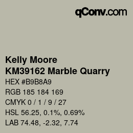 Color code: Kelly Moore - KM39162 Marble Quarry | qconv.com