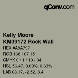 Code couleur: Kelly Moore - KM39172 Rock Wall | qconv.com