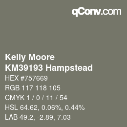 Color code: Kelly Moore - KM39193 Hampstead | qconv.com