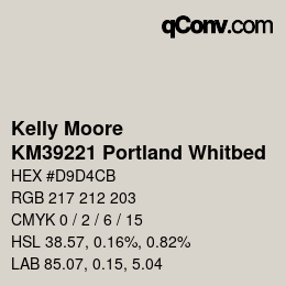 Color code: Kelly Moore - KM39221 Portland Whitbed | qconv.com