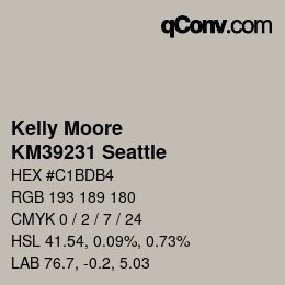 Farbcode: Kelly Moore - KM39231 Seattle | qconv.com