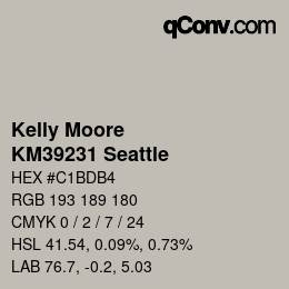 カラーコード: Kelly Moore - KM39231 Seattle | qconv.com