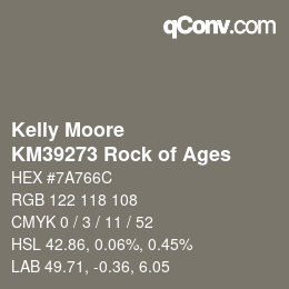 Código de color: Kelly Moore - KM39273 Rock of Ages | qconv.com