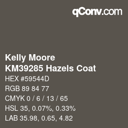 Color code: Kelly Moore - KM39285 Hazels Coat | qconv.com