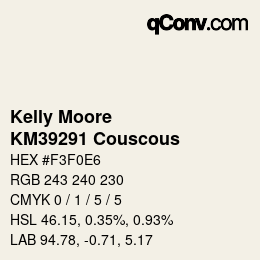 Color code: Kelly Moore - KM39291 Couscous | qconv.com