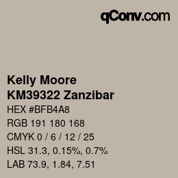 Código de color: Kelly Moore - KM39322 Zanzibar | qconv.com