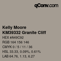 Farbcode: Kelly Moore - KM39332 Granite Cliff | qconv.com