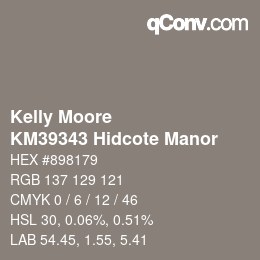 Código de color: Kelly Moore - KM39343 Hidcote Manor | qconv.com