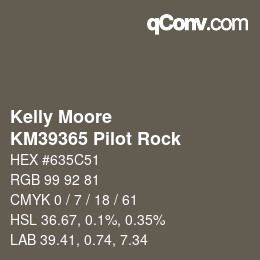 カラーコード: Kelly Moore - KM39365 Pilot Rock | qconv.com
