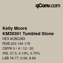 Código de color: Kelly Moore - KM39391 Tumbled Stone | qconv.com
