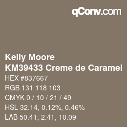 Code couleur: Kelly Moore - KM39433 Creme de Caramel | qconv.com