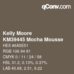 Farbcode: Kelly Moore - KM39445 Mocha Mousse | qconv.com