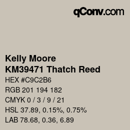 カラーコード: Kelly Moore - KM39471 Thatch Reed | qconv.com