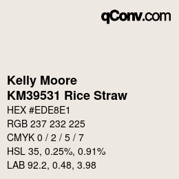 Code couleur: Kelly Moore - KM39531 Rice Straw | qconv.com