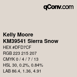 Color code: Kelly Moore - KM39541 Sierra Snow | qconv.com