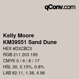 カラーコード: Kelly Moore - KM39551 Sand Dune | qconv.com