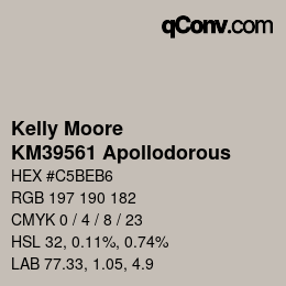 Color code: Kelly Moore - KM39561 Apollodorous | qconv.com