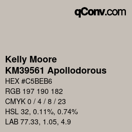 カラーコード: Kelly Moore - KM39561 Apollodorous | qconv.com
