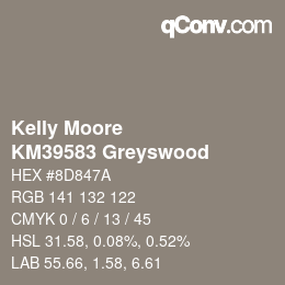 Farbcode: Kelly Moore - KM39583 Greyswood | qconv.com