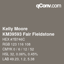 Color code: Kelly Moore - KM39593 Fair Fieldstone | qconv.com