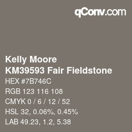 カラーコード: Kelly Moore - KM39593 Fair Fieldstone | qconv.com