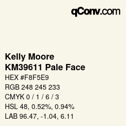 カラーコード: Kelly Moore - KM39611 Pale Face | qconv.com