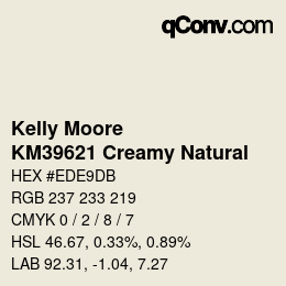 Code couleur: Kelly Moore - KM39621 Creamy Natural | qconv.com