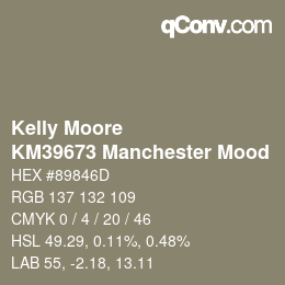 Color code: Kelly Moore - KM39673 Manchester Mood | qconv.com