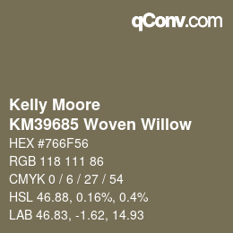 カラーコード: Kelly Moore - KM39685 Woven Willow | qconv.com