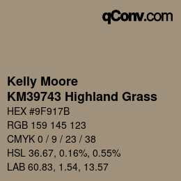 Farbcode: Kelly Moore - KM39743 Highland Grass | qconv.com