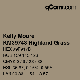 Color code: Kelly Moore - KM39743 Highland Grass | qconv.com