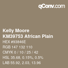 Code couleur: Kelly Moore - KM39753 African Plain | qconv.com