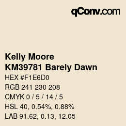 Color code: Kelly Moore - KM39781 Barely Dawn | qconv.com