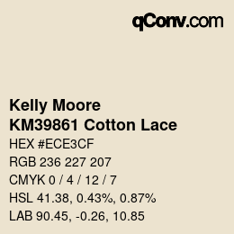 Farbcode: Kelly Moore - KM39861 Cotton Lace | qconv.com
