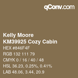 Farbcode: Kelly Moore - KM39925 Cozy Cabin | qconv.com