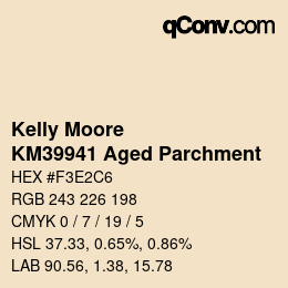 Color code: Kelly Moore - KM39941 Aged Parchment | qconv.com