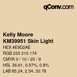 Código de color: Kelly Moore - KM39951 Skin Light | qconv.com