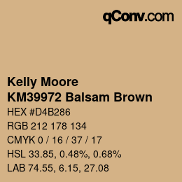 Color code: Kelly Moore - KM39972 Balsam Brown | qconv.com