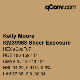 Color code: Kelly Moore - KM39983 Sheer Exposure | qconv.com